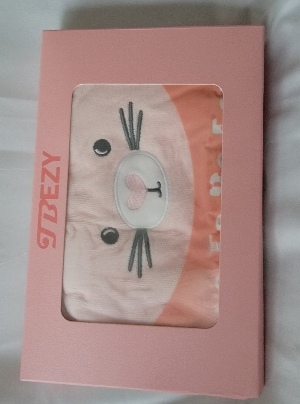 🩷 Pink Bunny Hooded Bath Towel BNIB